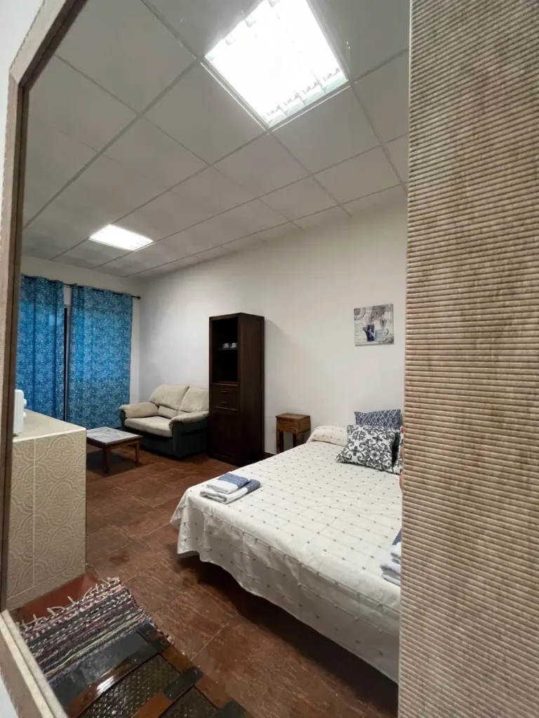 Salón cocina en Noguera 4, apartamento rural en Villamiel totalmente equipado